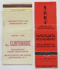 THE CLINTONAIRE RESTAURANT, SHANGHAI RESTAURANT, ROCHESTER NY 2 MATCHBOOK COVERS picture
