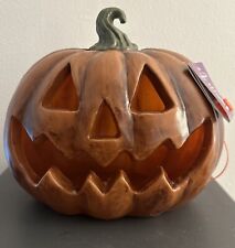 10.75” Light-Up Jack-o'-Lantern – Halloween – Pumpkin - Holiday Home Decor picture
