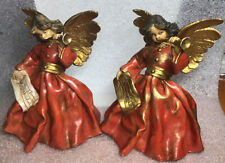 Vintage Pair Of Fontanini Christmas Angels Made in Italy #4939 5” Christmas picture