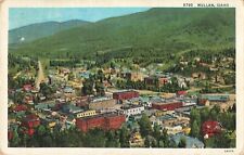 Birdseye View of Mullan Idaho ID Linen c1940 Postcard picture