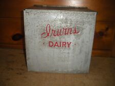 Vintage Metal Porch Dairy Box / Irwins DAIRY picture