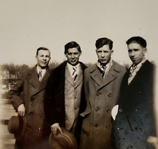 c1920s Young Men in Suits Ties Derby Hat Ready for Night Out Original Photo picture