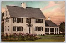 Postcard Gov. Oliver Wolcott House, Dearborn MI 1938 hand-colored N145 picture