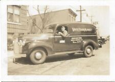 vtg photo man 1930s 1940s delivery ban Vay's food market North Bergen New Jersey picture