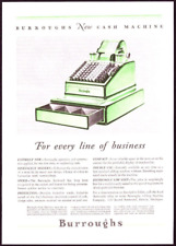 1931 Print Ad Burroughs New Cash Machine picture