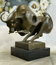 Abstract Modern Art Rare Bronze Bull Made by Lost Wax Method Figurine Artwork picture