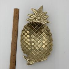 Vintage Solid Brass Pineapple Trinket Dish 8.5
