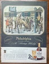 1948 Philadelphia Blended Whiskey Print Ad - Heritage to Remember Colonial Days picture