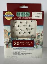 Lemax 20 Mini Lights Clear Color Christmas Village Battery Operated Lot of 2 New picture