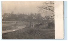 1909 View Of Bridge Showing Houses Buffalo New York NY RPPC Photo Postcard picture