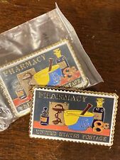 Beautiful Pharmacist 1972 Pharmacy United States Postage 8-cent Stamp Metal Pin picture