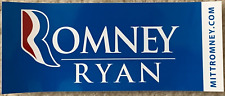 Romney Ryan 2012 Blue Official Campaign Bumper Sticker Mitt Paul R Logo picture