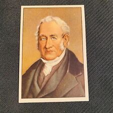 1938 Gutermann Trade Card #62 George Stephenson Father of Railways Rail Gauge  picture