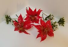 Vintage Artificial Poinsettia and Berries Flowers picture