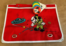 ALCO Disney Mickey Mouse Minnie Astronaut Spaceship Vintage Tote Bag WDP picture