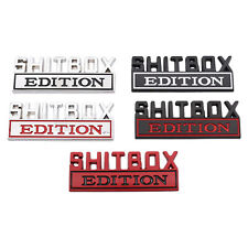 Car Badge Decal Sticker Emblem 3D Shitbox Edition Black/Red/White Styling picture