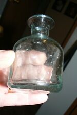 RARE EARLY 1830 FLARED LIP PONTIL INK OR MEDICINE BOTTLE 1000s OF TINY BUBBLES. picture