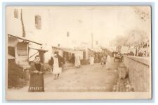 c1920's Street In The Arab Quarter Bizerta Tunisia RPPC Photo Vintage Postcard picture