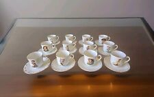 MJ Hummel Tea Cup Set Of 12 Cups And Matching Saucers ☆1 TEA CUP HAS SMALL CHIP☆ picture