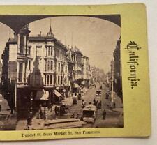 ca. 1880 s STEREOVIEW, DUPONT ST. from MARKET STREET San Francisco CALIFORNIA CA picture