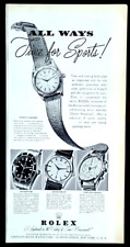Rolex Oyster Turn-O-Graph Original 1955 Vintage Print Ad picture