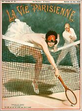1926 La Vie Parisienne Tennis French France Travel Advertisement Poster Print picture