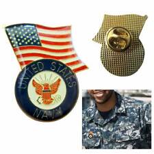 United States Navy US Flag Enamel Pin Metal Lapel Hat Jacket Veteran Uniform picture