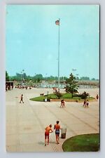 Metropolitan Beach MI-Michigan, Plaza And Pool, Antique, Vintage Postcard picture