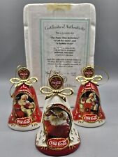 Coca-Cola Bradford Editions SANTA CLAUS Christmas Bell Ornaments w/COA #39443 picture