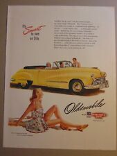 1947 Smart Own a Yellow OLDSMOBILE CONVERTIBLE COUPE vintage art print ad picture