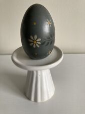 Vintage Hand Painted Wooden Egg/ Floral, Daisy (Stand Not Included) picture