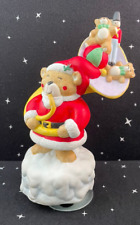VTG. Santa Bear Playing Tuba Full Of Toys Music Box 
