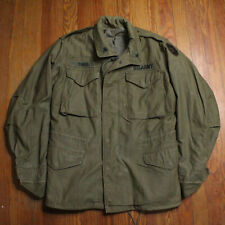 Vintage 60s M65 Field Jacket Coat Small Regular Vietnam Era Patches Gray Liner picture