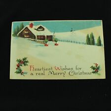 VTG POSTCARD - HEARTIEST WISHES CHRISTMAS - 1917 COVER picture