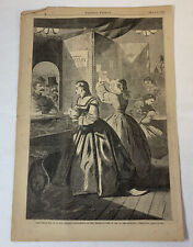 1864 magazine engraving ~ POST OFFICE OF THE BROOKLYN FAIR picture