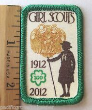 Girl Scout 1912-2012 100TH ANNIVERSARY PATCH Golden Eaglet Khaki Uniform NEW picture