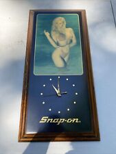 Vintage Snap On Clock, 1980s-90's Pin Up Clock, Garage Clock, Snap-On Tools picture