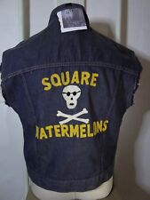 SQUARE WATERMELONS MOTORCYCLE CLUB GANG VEST 1960S WITH POLAROID OF CLUB picture