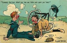 Postcard 1907 bicycle cycling Donald McGill comic humor 23-13521 picture