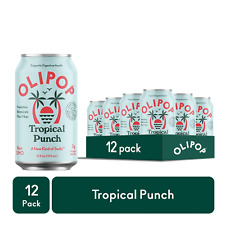OLIPOP Prebiotic Soda, Tropical Punch, 12 fl oz, 12 Pack picture