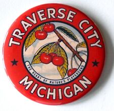 Traverse City Michigan FRIDGE MAGNET (2.25 inches) travel souvenir cherry picture