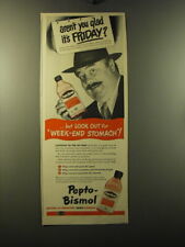 1949 Pepto-Bismol Medicine Ad - J. Scott Smart - Aren't you glad it's Friday picture