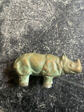 Vintage SRG Bronze Patina Cast Rhinoceros Rhino Figurine picture