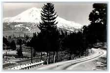 Patterson California CA Postcard RPPC Photo View Of Mt. Shasta Curve Road c1940s picture