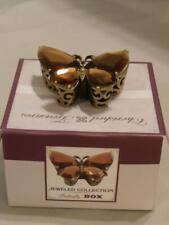 Cherished Treasures Enameled Jeweled Butterfly Trinket Box 348717 NIB NOS picture