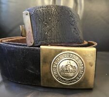 Imperial German, WW1, Rare DRGM EM Buckle & Belt From The Kingdom of Saxony. picture