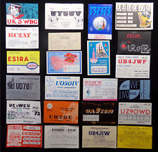 SOVIET ERA QSL CARD LOT: Amateur Radio, USSR To USA, Russia Ukraine, Vintage Mix picture