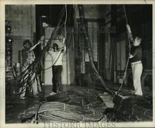 1964 Press Photo Crew Installs Miles of Cables for 