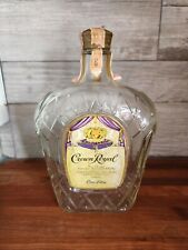 Vintage Crown Royal Bottle 1970 One Litre Glass Seagram Canadian Waterloo Ontari picture
