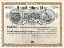 Duluth Short Line Railway Co. - Unissued Minnesota Railroad Stock Certificate -  picture